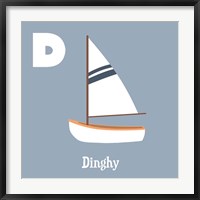 Transportation Alphabet - D is for Dinghy Fine Art Print