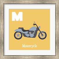 Transportation Alphabet - M is for Motorcycle Fine Art Print