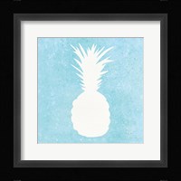 Tropical Fun Pineapple Silhouette I Framed Print