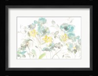 Aqua Roses Shadows Fine Art Print