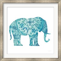 Boho Teal Elephant I Fine Art Print