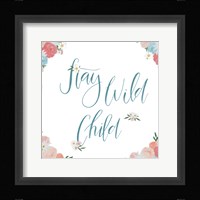 Spirit Stallion VI Blush and Teal Framed Print