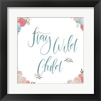 Spirit Stallion VI Blush and Teal Framed Print