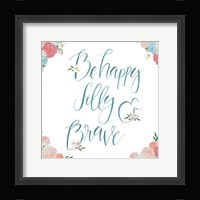 Spirit Stallion III Blush and Teal Framed Print