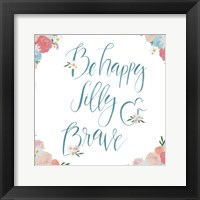 Spirit Stallion III Blush and Teal Framed Print