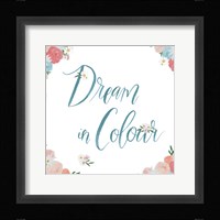 Spirit Stallion IV Blush and Teal Framed Print