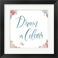 Spirit Stallion IV Blush and Teal Framed Print