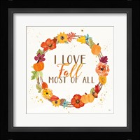 Harvest Wishes I Framed Print