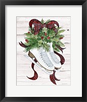 Holiday Sports III on White Wood Framed Print