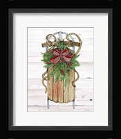Holiday Sports II on White Wood Framed Print