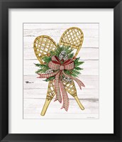 Holiday Sports I on White Wood Framed Print