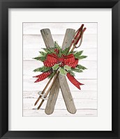 Holiday Sports IV on White Wood Framed Print