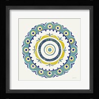 Lakai Circle II Blue and Yellow Framed Print