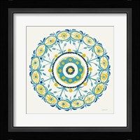 Lakai Circle I Blue and Yellow Framed Print