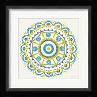 Lakai Circle VI Blue and Yellow Framed Print