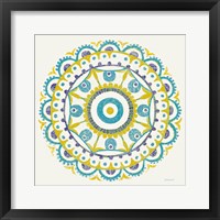 Lakai Circle VI Blue and Yellow Framed Print