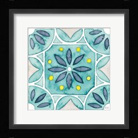 Garden Getaway Tile VIII Teal Fine Art Print