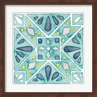 Garden Getaway Tile IX Teal Fine Art Print