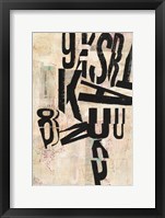 Type Abstraction I Framed Print