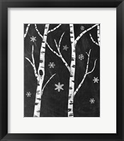 Snowy Birches II Framed Print