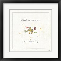 Christmas Cuties V - Flakes Run in Our Family Framed Print