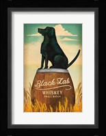 Black Lab Whiskey Framed Print