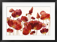 Red Flowers on White Crop Fine Art Print