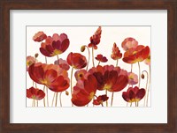 Red Flowers on White Crop Fine Art Print