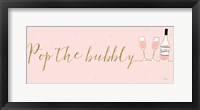 Underlined Bubbly III Pink Framed Print