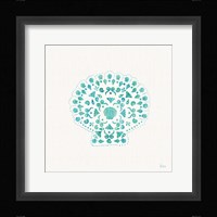 Sea Charms III Teal no Words Framed Print