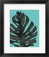 Tropical Palm I BW Turquoise Fine Art Print