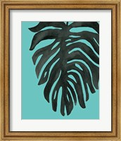 Tropical Palm II BW Turquoise Fine Art Print