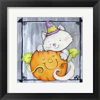 Pumpkin Hugs Framed Print