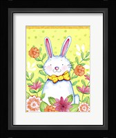 Flowers And Bunny Fine Art Print