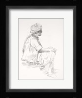 Man Sitting Sketch Fine Art Print