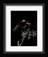 Scratchboard Rodeo I Framed Print