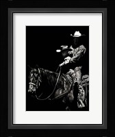 Scratchboard Rodeo II Framed Print