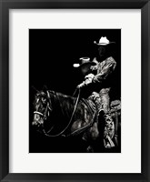Scratchboard Rodeo II Framed Print