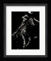 Scratchboard Rodeo IV Framed Print