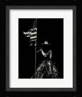 Scratchboard Rodeo VI Framed Print