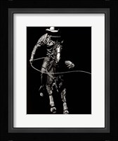 Scratchboard Rodeo VIII Framed Print