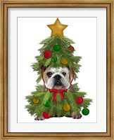 English Bulldog, Christmas Tree Costume Fine Art Print