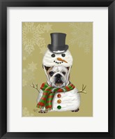 English Bulldog, Snowman Costume Fine Art Print