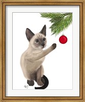 Siamese Cat and Bauble Fine Art Print