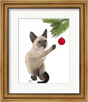 Siamese Cat and Bauble Fine Art Print