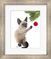 Siamese Cat and Bauble Fine Art Print