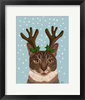 Calico Cat and Antlers Fine Art Print