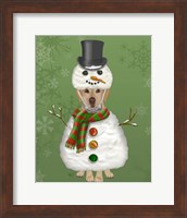Yellow Labrador, Snowman Costume Fine Art Print