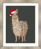 Llama, Christmas Lights 1 Fine Art Print