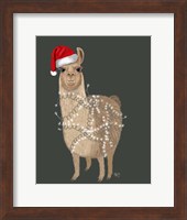 Llama, Christmas Lights 1 Fine Art Print